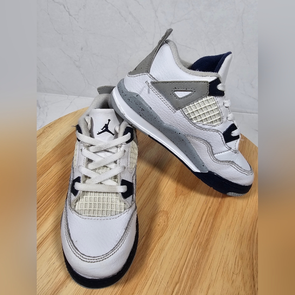 Nike Air Jordan 4 Retro Midnight Navy Toddler Sz 10C BQ7670-140